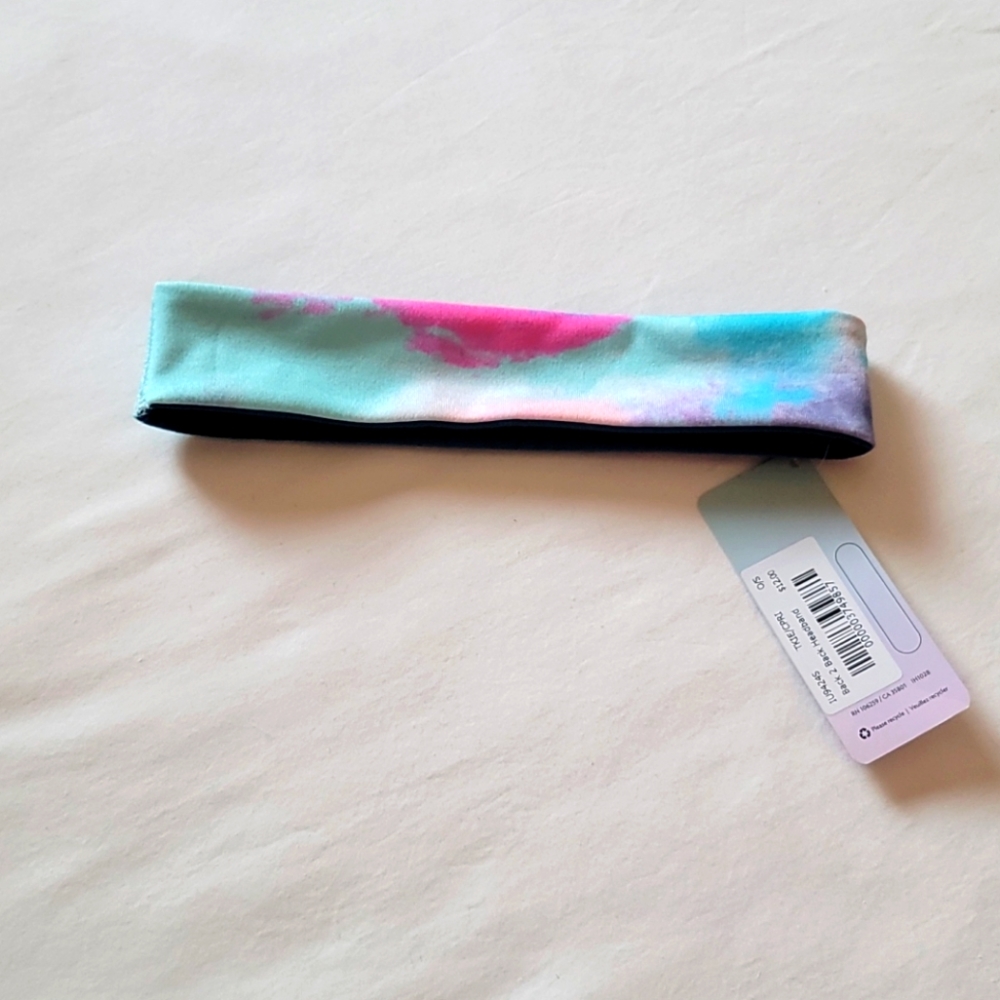 Headband double sided blue and multicolored